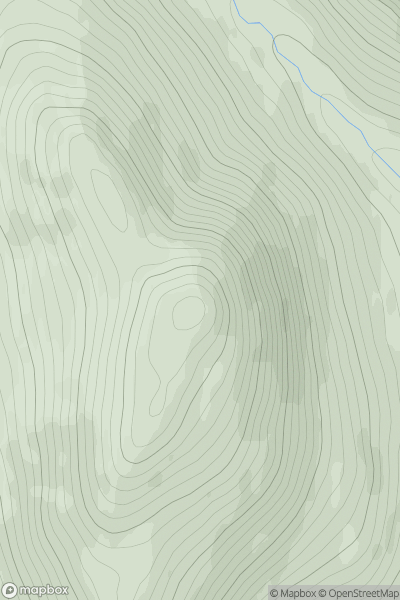 Thumbnail image for Creag Liath [Glen Albyn and the Monadh Liath] showing contour plot for surrounding peak